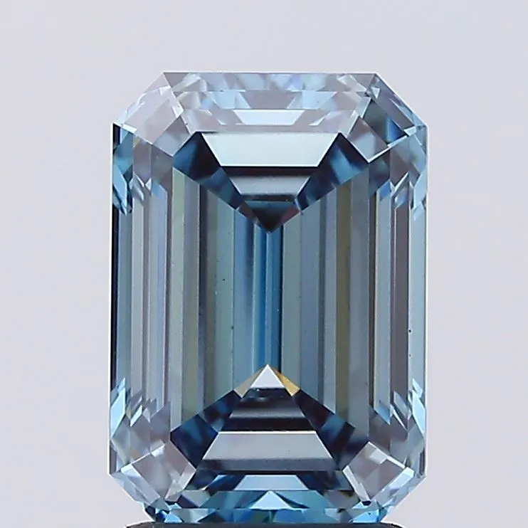 2.28ct Emerald Lab Grown Diamond (Colour Fancy Intense Blue, Clarity VVS2, IGI Certified)