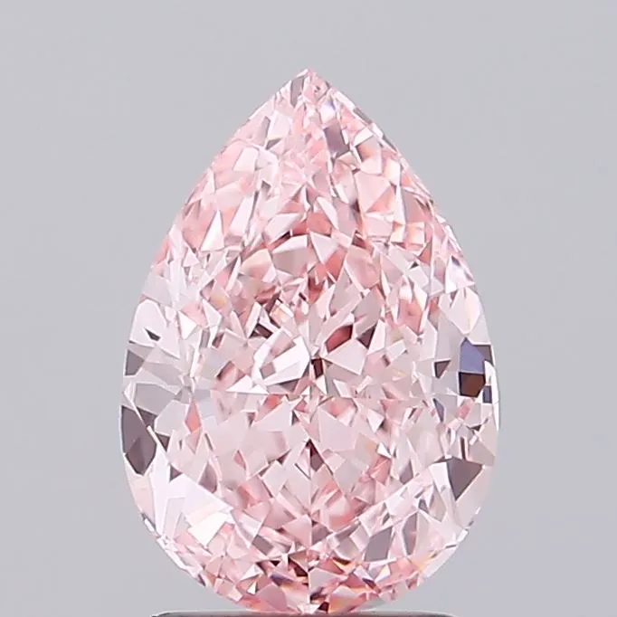 2.40ct Pear Lab Grown Diamond (Colour Fancy Vivid Pink, Clarity VS1, IGI Certified)