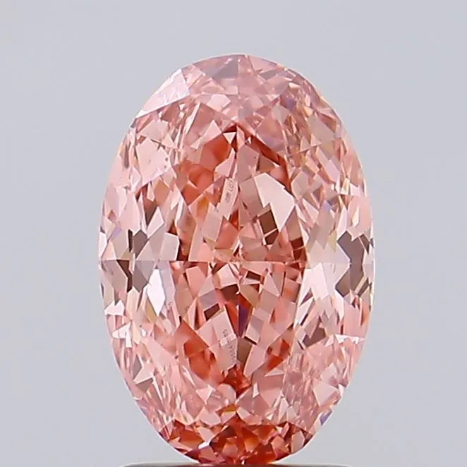 2.50ct Oval Lab Grown Diamond (Colour Fancy Vivid Pink, Clarity VS1, IGI Certified)