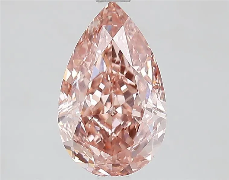 2.50ct Pear Lab Grown Diamond (Colour Fancy Vivid Pink, Clarity VVS2, IGI Certified)