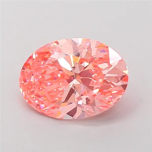 2.51ct Oval Lab Grown Diamond (Colour Fancy Vivid Pink, Clarity VS2, IGI Certified)