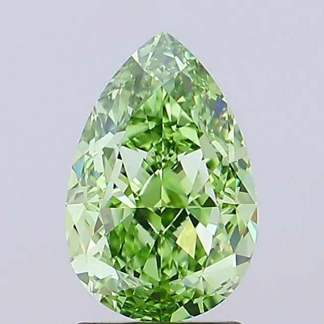 2.51ct Pear Lab Grown Diamond (Colour Fancy Vivid Green, Clarity IF, IGI Certified)