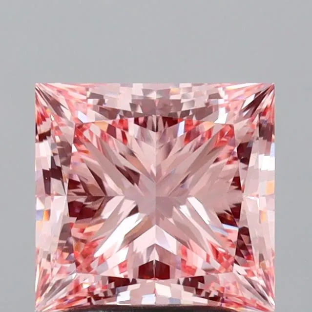 2.51ct Princess Lab Grown Diamond (Colour Fancy Vivid Pink, Clarity VVS2, IGI Certified)
