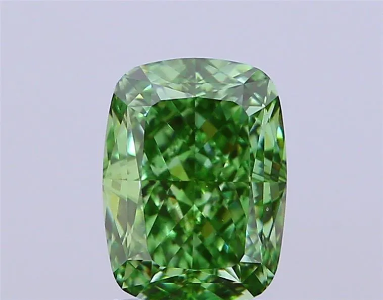 2.54ct Cushion modified Lab Grown Diamond (Colour Fancy Vivid Green, Clarity VVS2, IGI Certified)