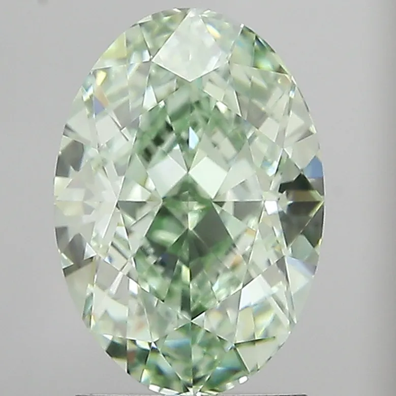 2.54ct Oval Lab Grown Diamond (Colour Fancy Intense Green, Clarity VVS1, IGI Certified)
