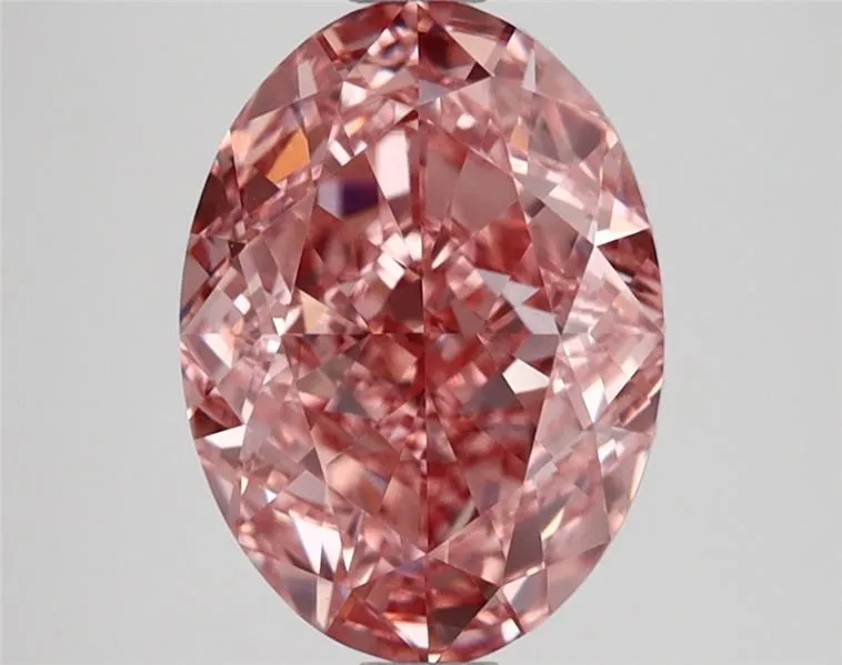2.56ct Oval Lab Grown Diamond (Colour Fancy Vivid Pink, Clarity VVS1, IGI Certified)