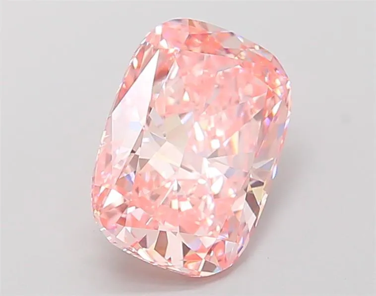 2.57ct Cushion modified Lab Grown Diamond (Colour Fancy Vivid Pink, Clarity VVS2, IGI Certified)