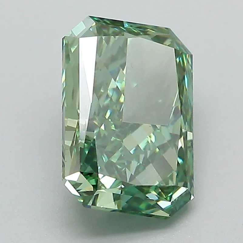 2.57ct Radiant Lab Grown Diamond (Colour Fancy Vivid Green, Clarity VS1, IGI Certified)