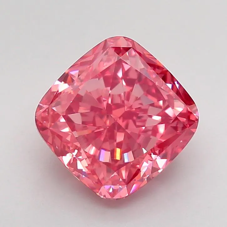 2.59ct Cushion modified Lab Grown Diamond (Colour Fancy Vivid Pink, Clarity VVS2, IGI Certified)