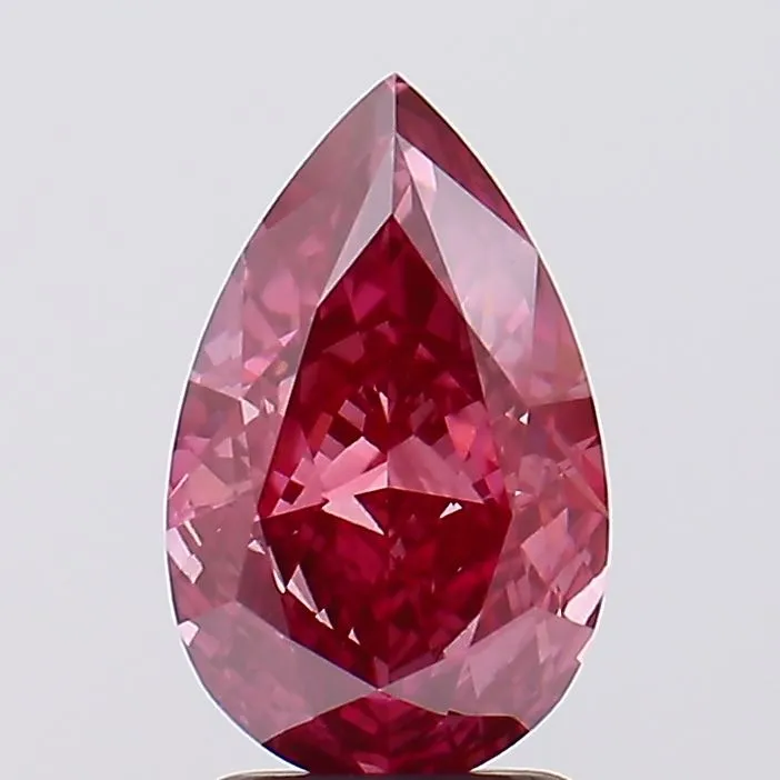2.59ct Pear Lab Grown Diamond (Colour Fancy Vivid Pink, Clarity VVS2, IGI Certified)
