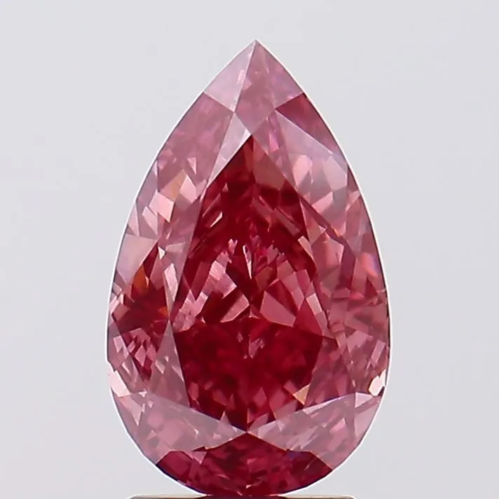 2.60ct Pear Lab Grown Diamond (Colour Fancy Vivid Pink, Clarity VS2, IGI Certified)