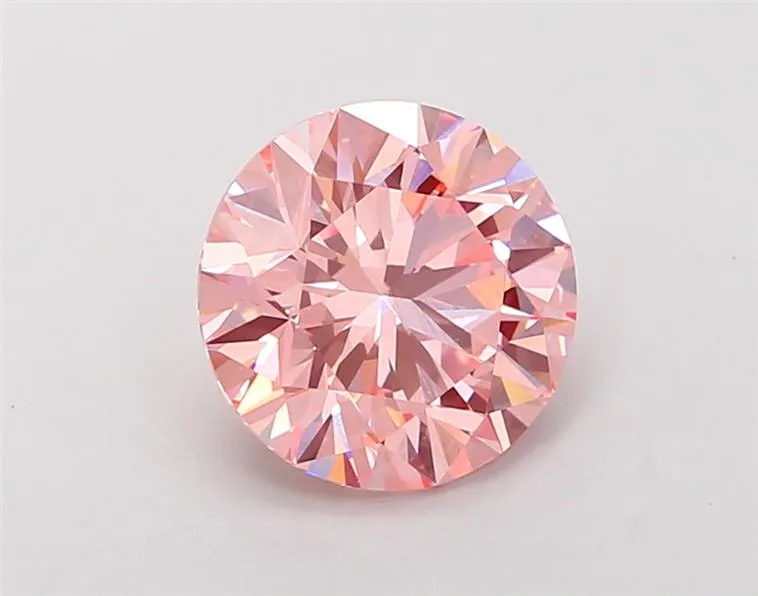2.62ct Round Lab Grown Diamond (Colour Fancy Vivid Pink, Clarity VVS2, Cut ID, IGI Certified)