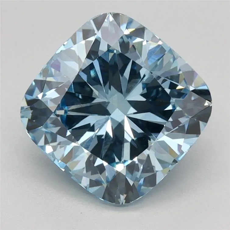 2.68ct Cushion brilliant Lab Grown Diamond (Colour Fancy Intense Blue, Clarity VVS2, IGI Certified)