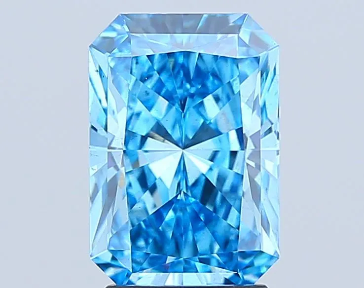 2.70ct Radiant Lab Grown Diamond (Colour Fancy Vivid Blue, Clarity VS2, IGI Certified)