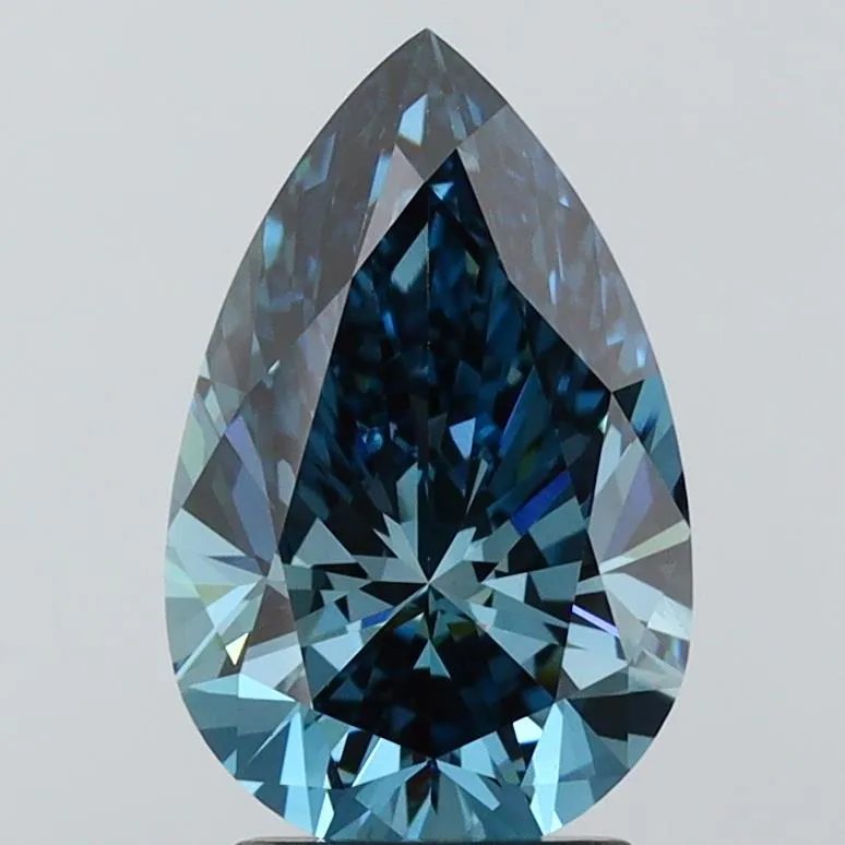 2.73ct Pear Lab Grown Diamond (Colour Fancy Blue, Clarity VS1, IGI Certified)