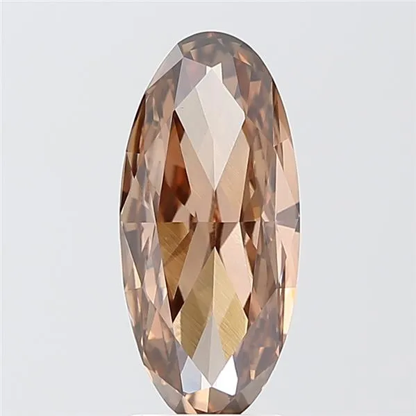 2.79ct Oval Lab Grown Diamond (Colour Fancy Brown, Clarity VVS2, IGI Certified)