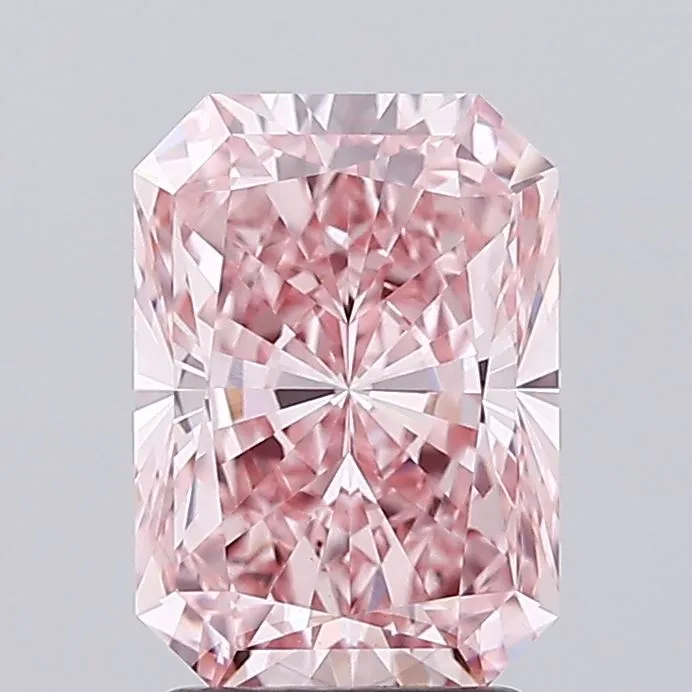 2.80ct Radiant Lab Grown Diamond (Colour Fancy Vivid Pink, Clarity VVS2, IGI Certified)