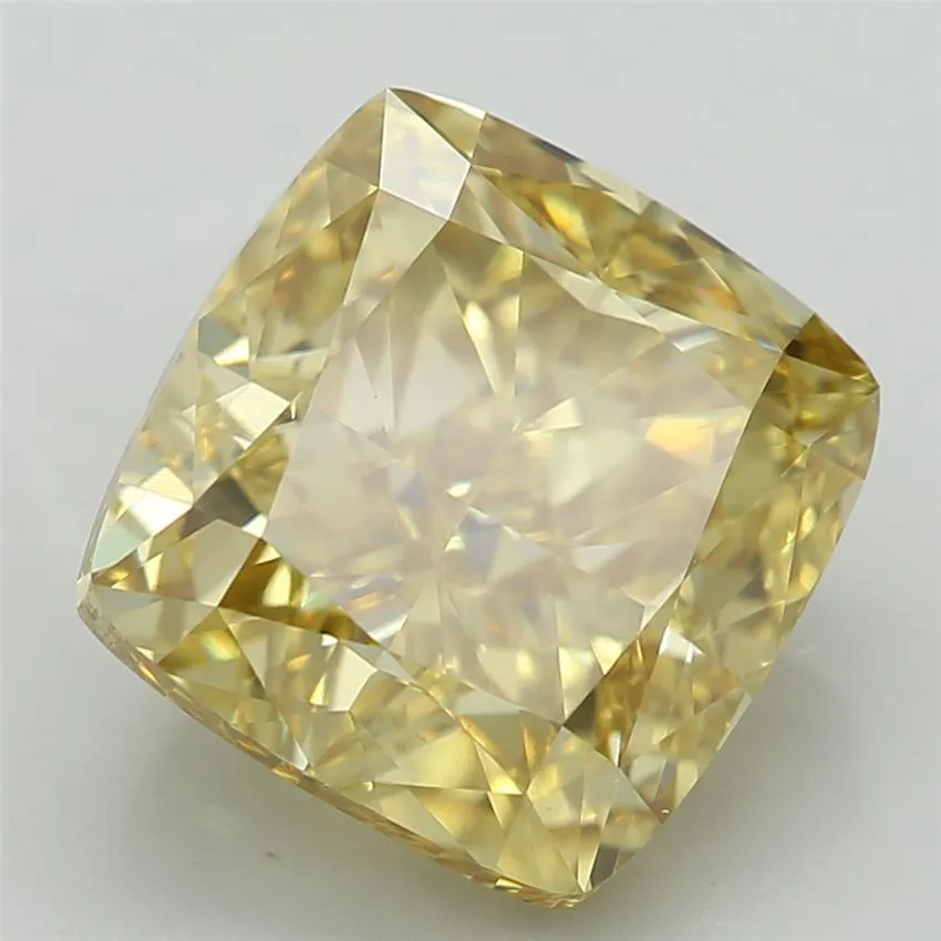 2.94ct Cushion modified Lab Grown Diamond (Colour Fancy Vivid Yellow, Clarity VVS2, IGI Certified)