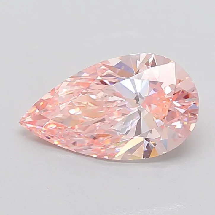 2.98ct Pear Lab Grown Diamond (Colour Fancy Vivid Pink, Clarity VVS2, IGI Certified)