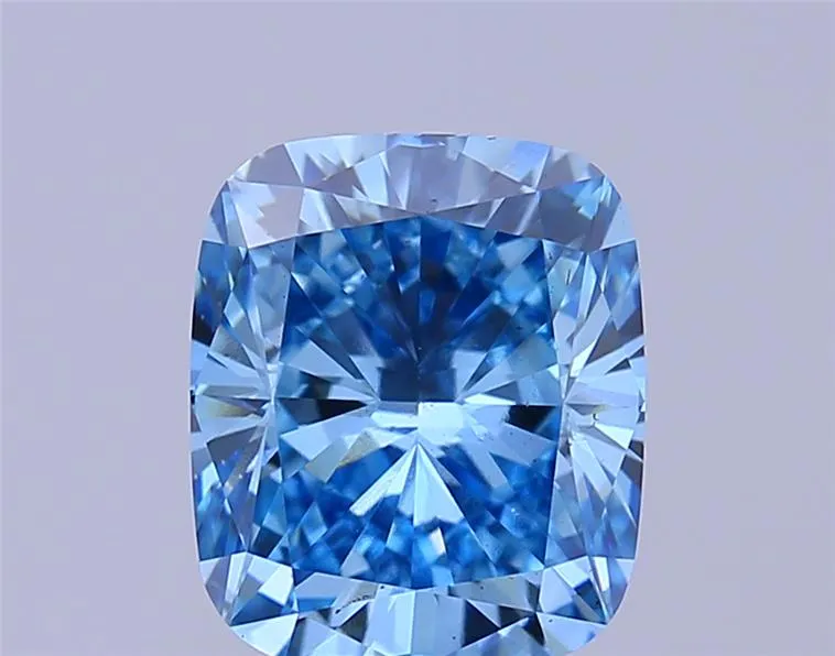 3.00ct Cushion brilliant Lab Grown Diamond (Colour Fancy Vivid Blue, Clarity VS1, Cut EX, Uncertified)