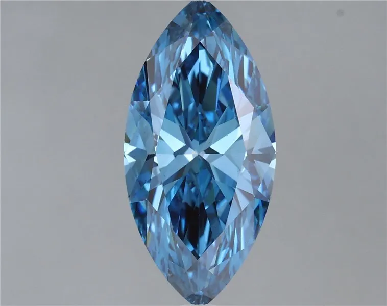 3.00ct Marquise Lab Grown Diamond (Colour Fancy Vivid Blue, Clarity VS1, IGI Certified)