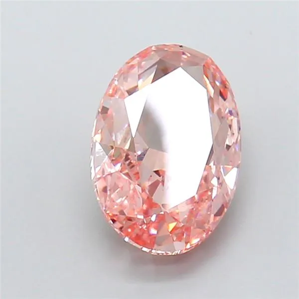 3.00ct Oval Lab Grown Diamond (Colour Fancy Intense Pink, Clarity VS2, IGI Certified)