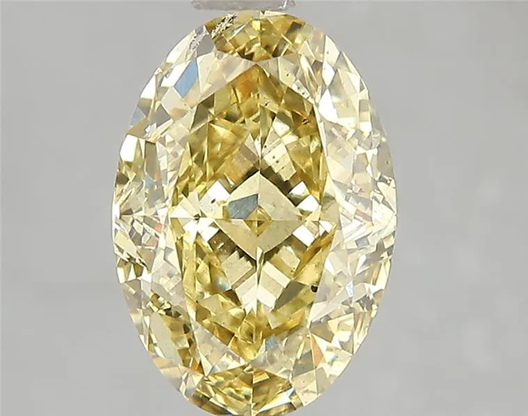 3.00ct Oval Lab Grown Diamond (Colour Fancy Intense Yellow, Clarity SI1, IGI Certified)