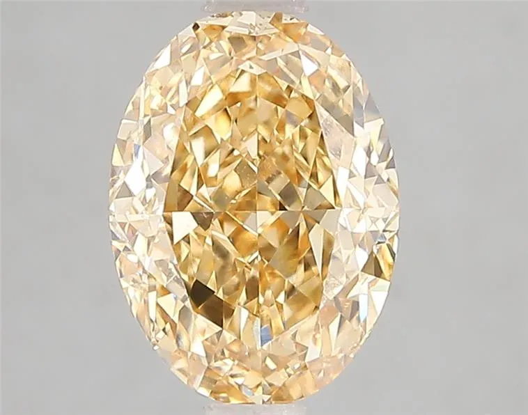 3.00ct Oval Lab Grown Diamond (Colour Fancy Intense Yellow, Clarity VS2, IGI Certified)