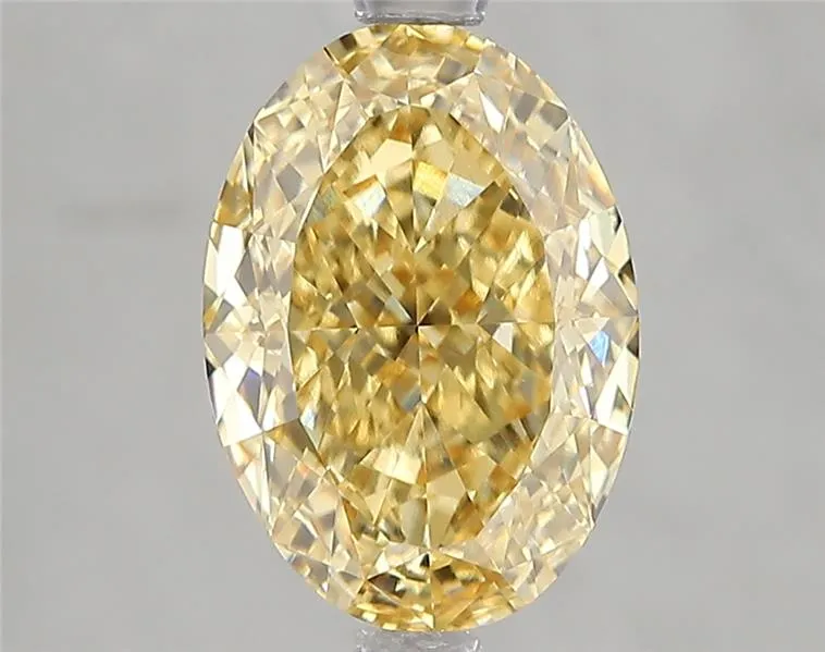 3.00ct Oval Lab Grown Diamond (Colour Fancy Intense Yellow, Clarity VVS2, IGI Certified)