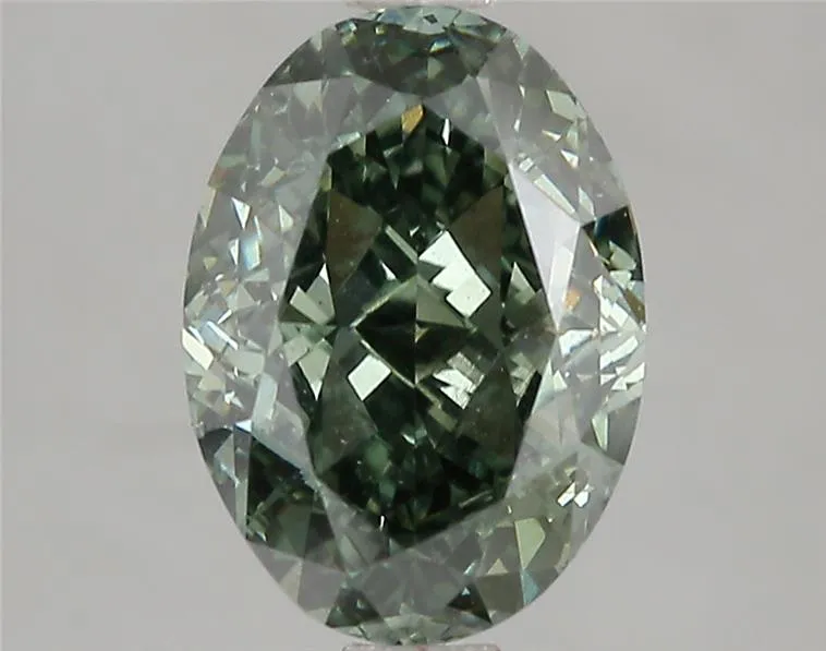 3.00ct Oval Lab Grown Diamond (Colour Fancy Vivid Green, Clarity VS1, IGI Certified)