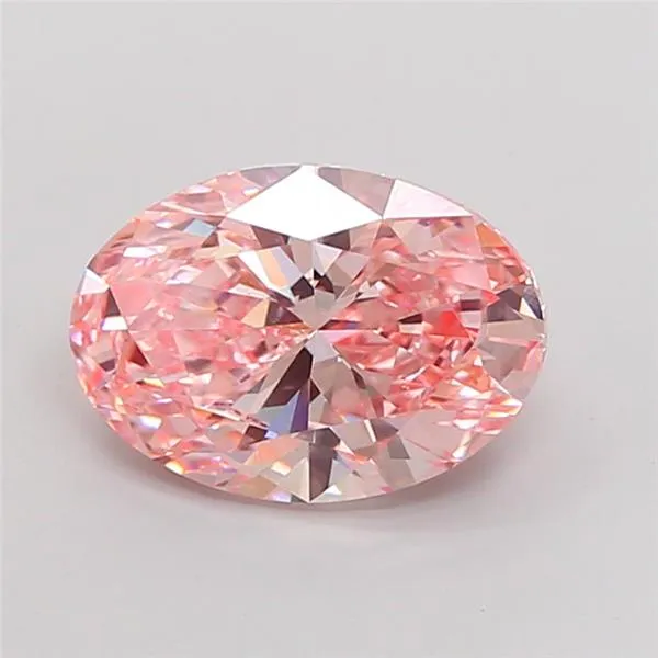 3.00ct Oval Lab Grown Diamond (Colour Fancy Vivid Pink, Clarity VS1, IGI Certified)