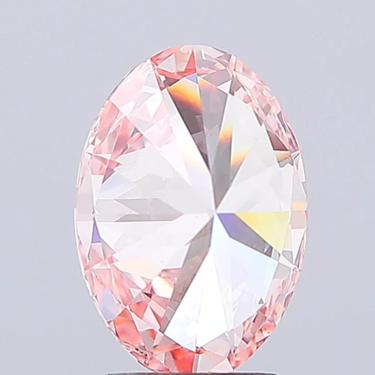 3.00ct Oval Lab Grown Diamond (Colour Fancy Vivid Pink, Clarity VS1, IGI Certified)