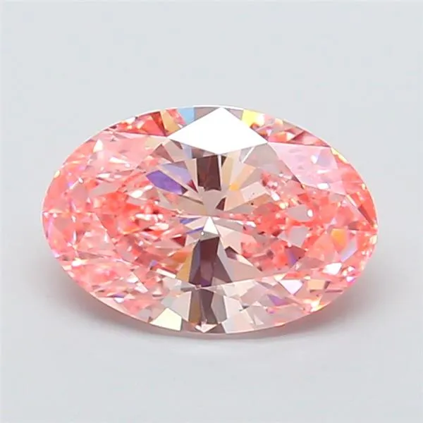 3.00ct Oval Lab Grown Diamond (Colour Fancy Vivid Pink, Clarity VS2, IGI Certified)