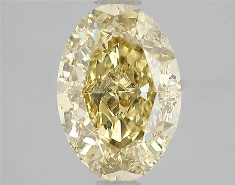 3.00ct Oval Lab Grown Diamond (Colour Fancy Vivid Yellow, Clarity VVS2, IGI Certified)