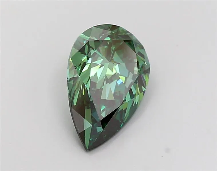 3.00ct Pear Lab Grown Diamond (Colour Fancy Vivid Green, Clarity VS1, IGI Certified)