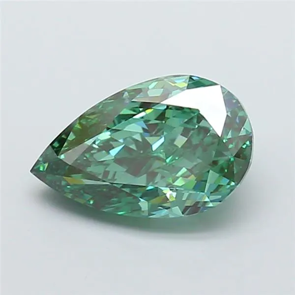 3.00ct Pear Lab Grown Diamond (Colour Fancy Vivid Green, Clarity VS2, IGI Certified)