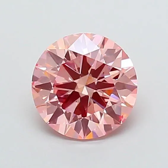 3.00ct Round Lab Grown Diamond (Colour Fancy Vivid Pink, Clarity VS2, Cut EX, IGI Certified)