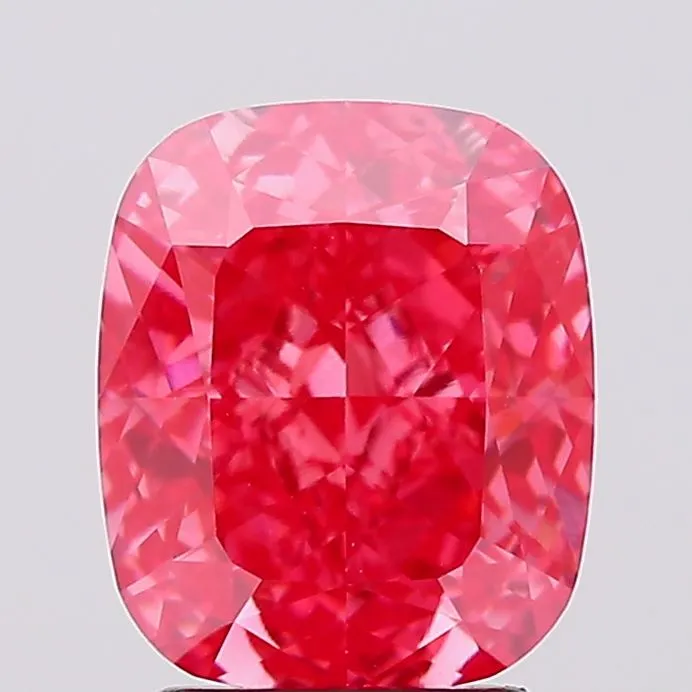 3.01ct Cushion modified Lab Grown Diamond (Colour Fancy Vivid Pink, Clarity VS2, IGI Certified)
