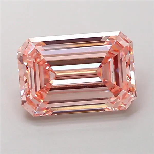 3.01ct Emerald Lab Grown Diamond (Colour Fancy Intense Pink, Clarity VVS2, IGI Certified)