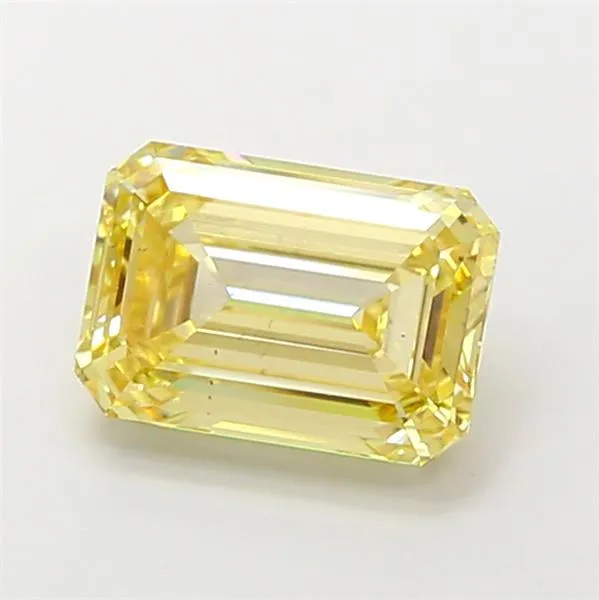 3.01ct Emerald Lab Grown Diamond (Colour Fancy Yellow, Clarity VS2, IGI Certified)