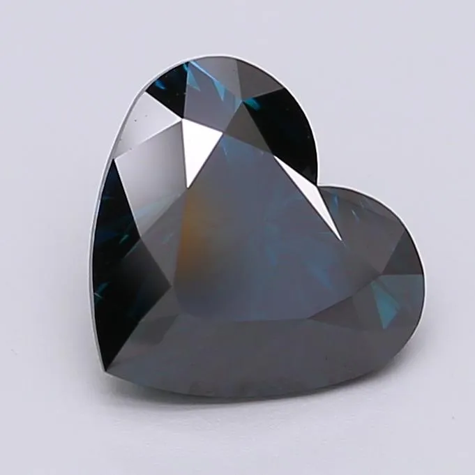 3.01ct Heart Lab Grown Diamond (Colour Fancy Deep Blueish Black, Clarity VS2, Cut EX, Uncertified)