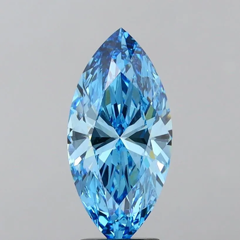 3.01ct Marquise Lab Grown Diamond (Colour Fancy Vivid Blue, Clarity VS1, IGI Certified)