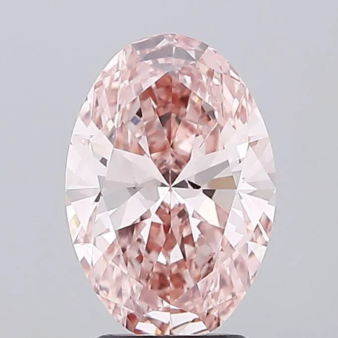 3.01ct Oval Lab Grown Diamond (Colour Fancy Intense Pink, Clarity VS1, IGI Certified)