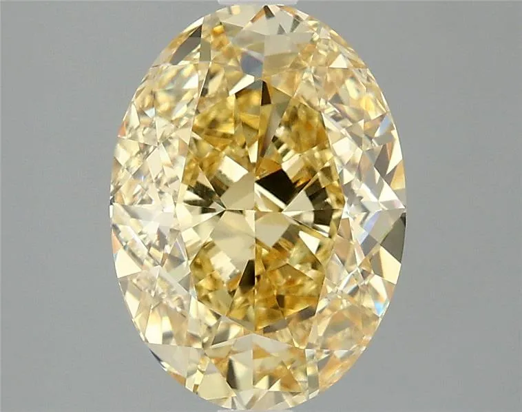 3.01ct Oval Lab Grown Diamond (Colour Fancy Intense Yellow, Clarity VVS2, IGI Certified)