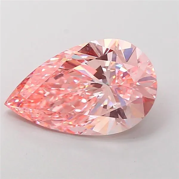 3.01ct Pear Lab Grown Diamond (Colour Fancy Vivid Pink, Clarity VS1, IGI Certified)