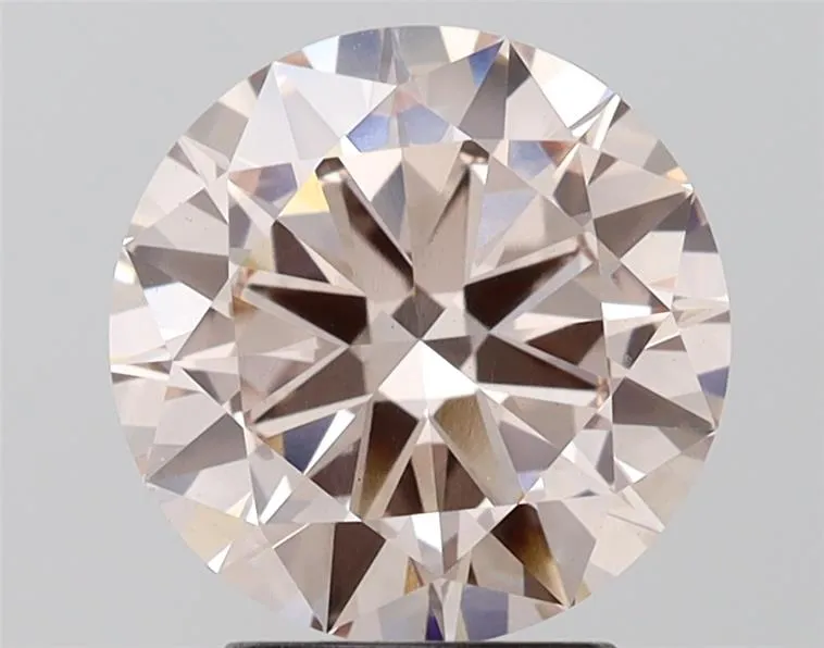 3.01ct Round Lab Grown Diamond (Colour Fancy Brownish Pink, Clarity VS1, Cut VG, IGI Certified)