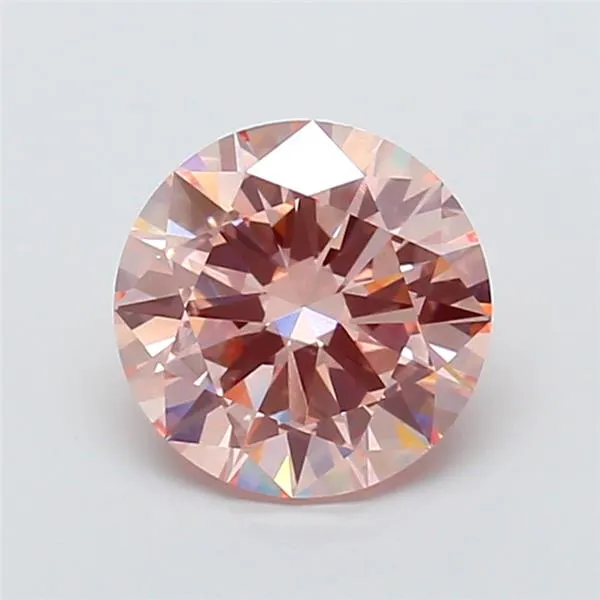 3.01ct Round Lab Grown Diamond (Colour Fancy Intense Pink, Clarity VS1, Cut EX, IGI Certified)