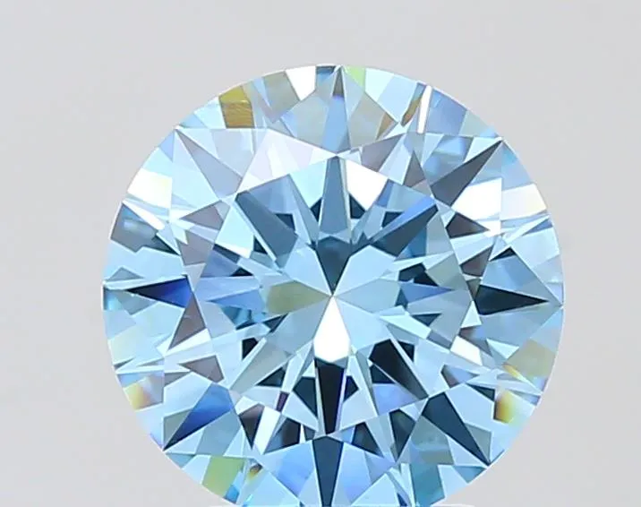 3.01ct Round Lab Grown Diamond (Colour Fancy Vivid Blue, Clarity VVS2, Cut EX, Uncertified)