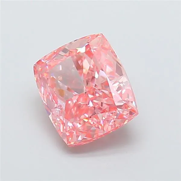3.02ct Cushion modified Lab Grown Diamond (Colour Fancy Vivid Pink, Clarity VS2, IGI Certified)