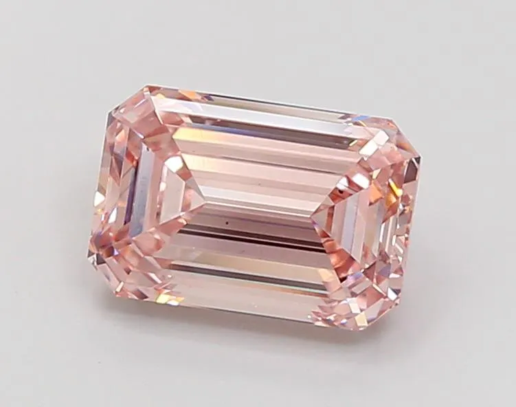 3.02ct Emerald Lab Grown Diamond (Colour Fancy Brownish Pink, Clarity VS2, IGI Certified)